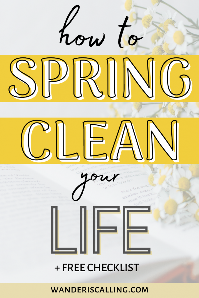 how to spring clean your life with a free checklist