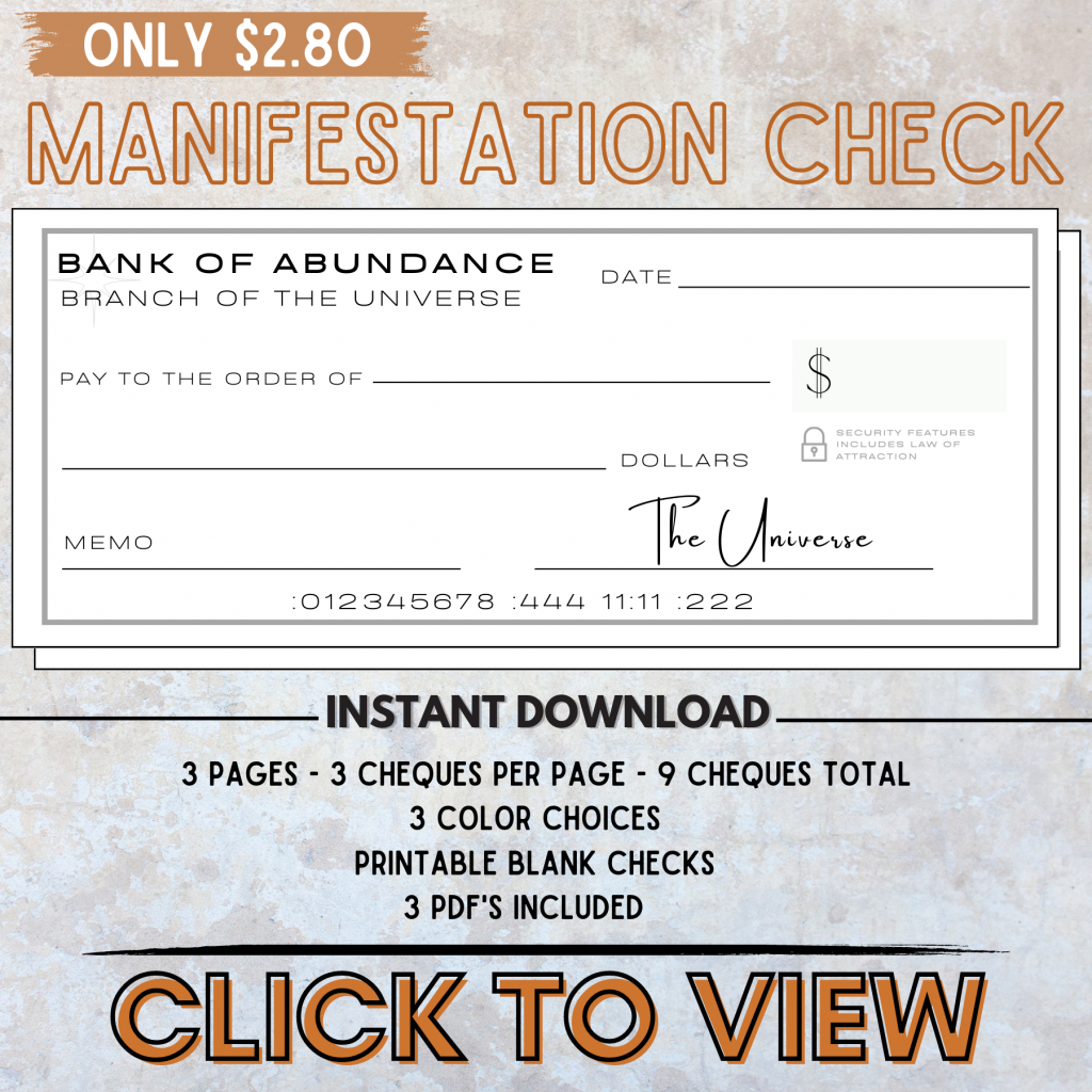 manifest money with manifestation checks