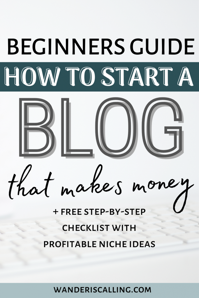 How to start a blog and make money with keyboard in background