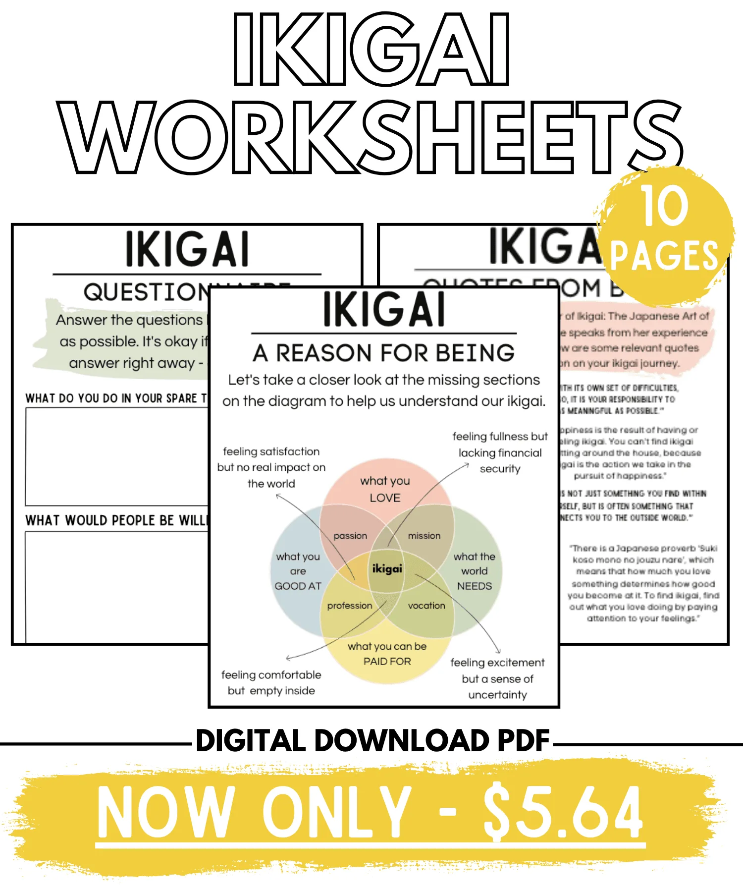 Find Your Ikigai Worksheets